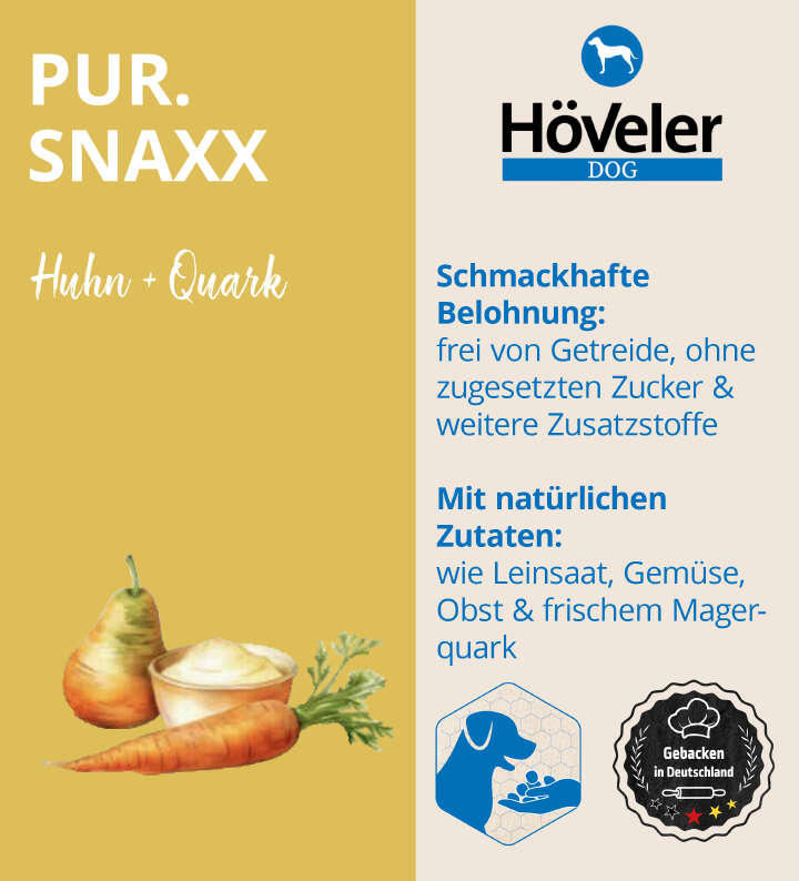 Höveler DOG PUR.SNAXX Huhn+Quark